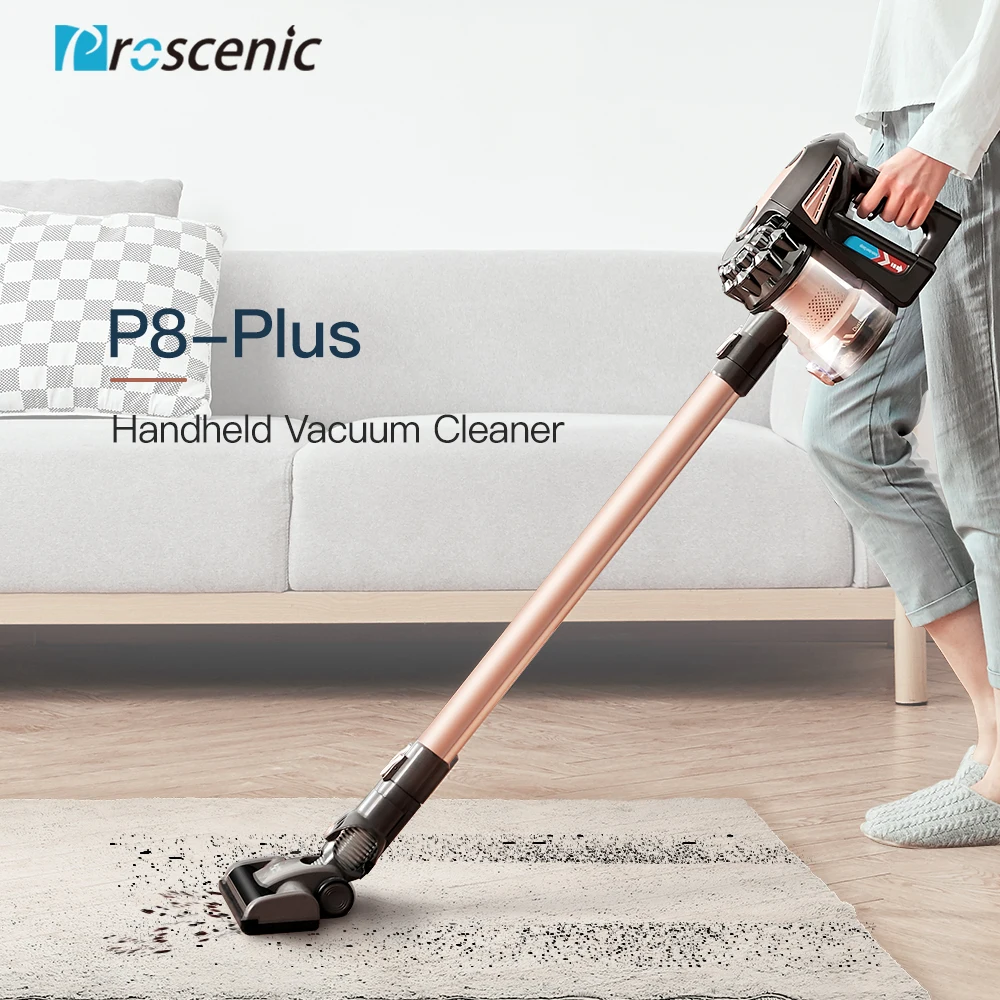 
Proscenic P8 Plus Cordless Stick Vacuum Lightweight Cordless Vacuum Cleaner Battery Rechargeable Two Speeds Suction Power 