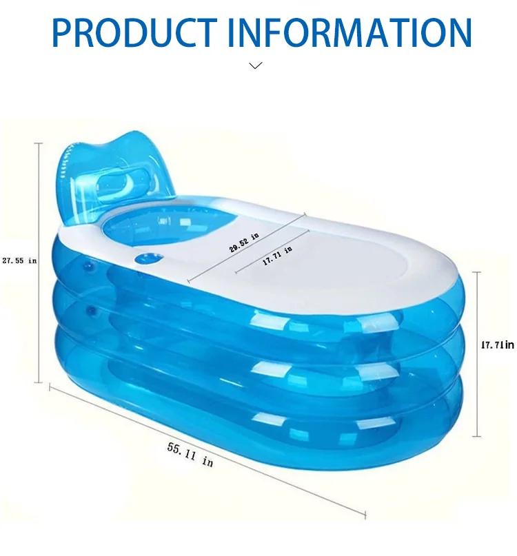 Folding Inflatable Bathtub Adult Spa Pool Suitable For Children Kid