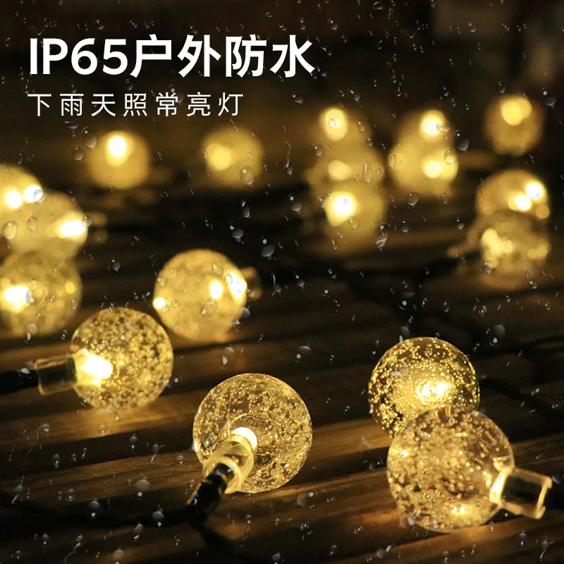 Christmas decoration supplies1 inch 6.5M 30 LED bulbs Holiday garden decorative solar bubble string light