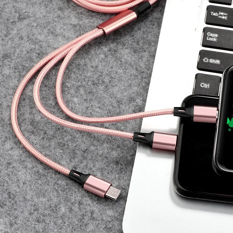 2019 New Keychain Data Cable Can Be Customized Logo USB Portable Cable 3 in 1 - ANKUX.COM