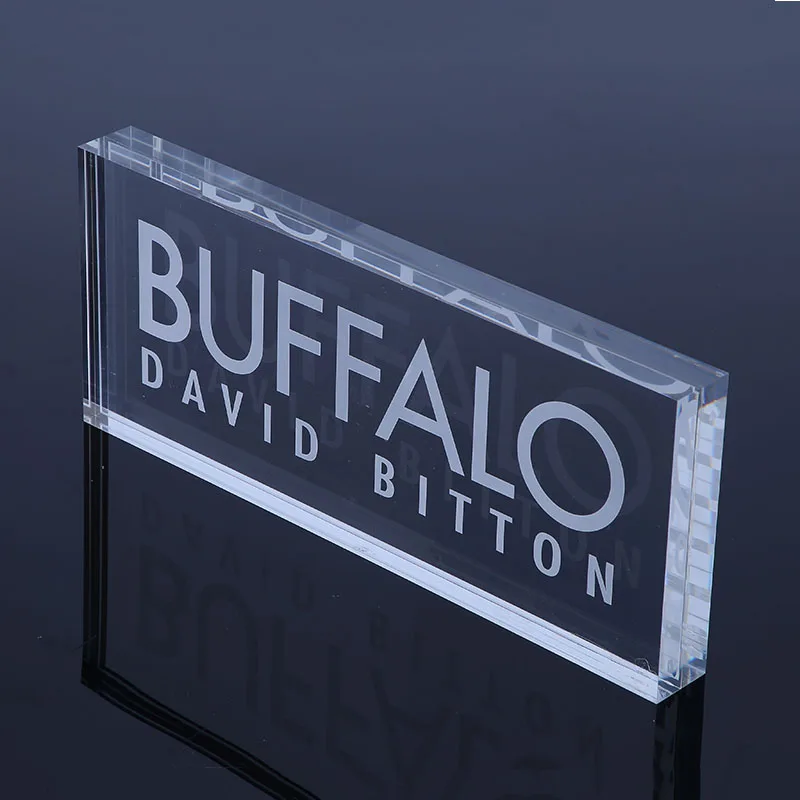 Custom Acrylic Block Sign Holder With Logo Printing - Buy Acrylic Sign ...