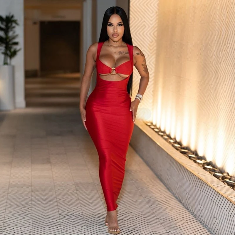 red low cut bodycon dress Bandeau Cut Out Bust Ruched Mini Bodycon Dress In Red | EGO US