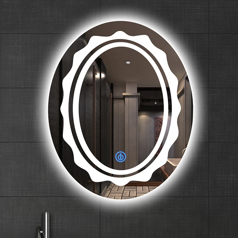 2020 New Designs Top Sale Waterproof Mirror Customized Bathroom Touched Led  Mirror Smart Led Mirror