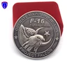Antique silver coin Pakistan F-16 fighting falcon 3D coin capsule wholesale zinc alloy eagle shape best quality challenge coins
