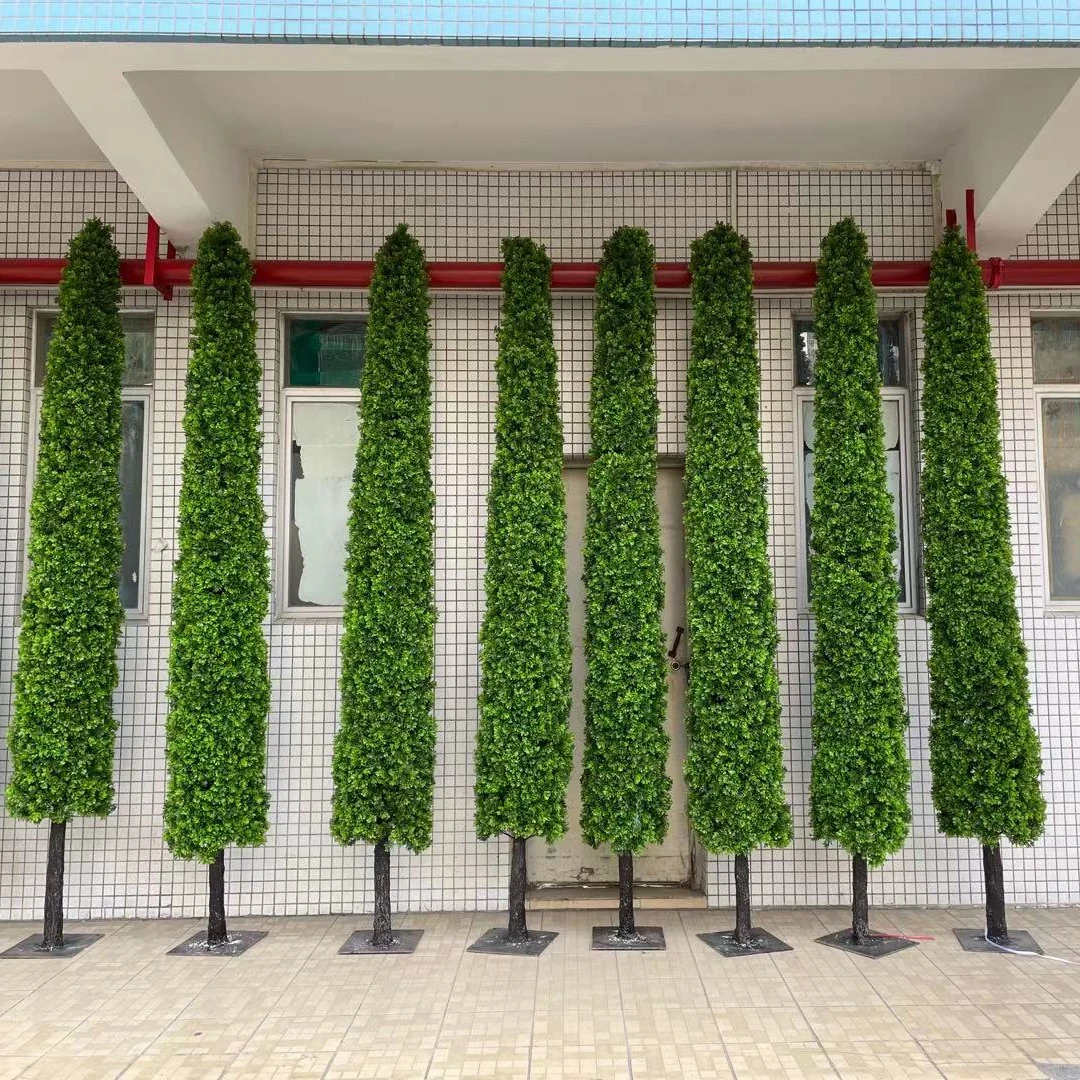 Outdoor Artificial Trees Large Evergreen Cypress Uv Protection Customized Trees Decorative