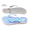 Latest designer ladies pcu sandals and sleepers flower print flat women's slippers