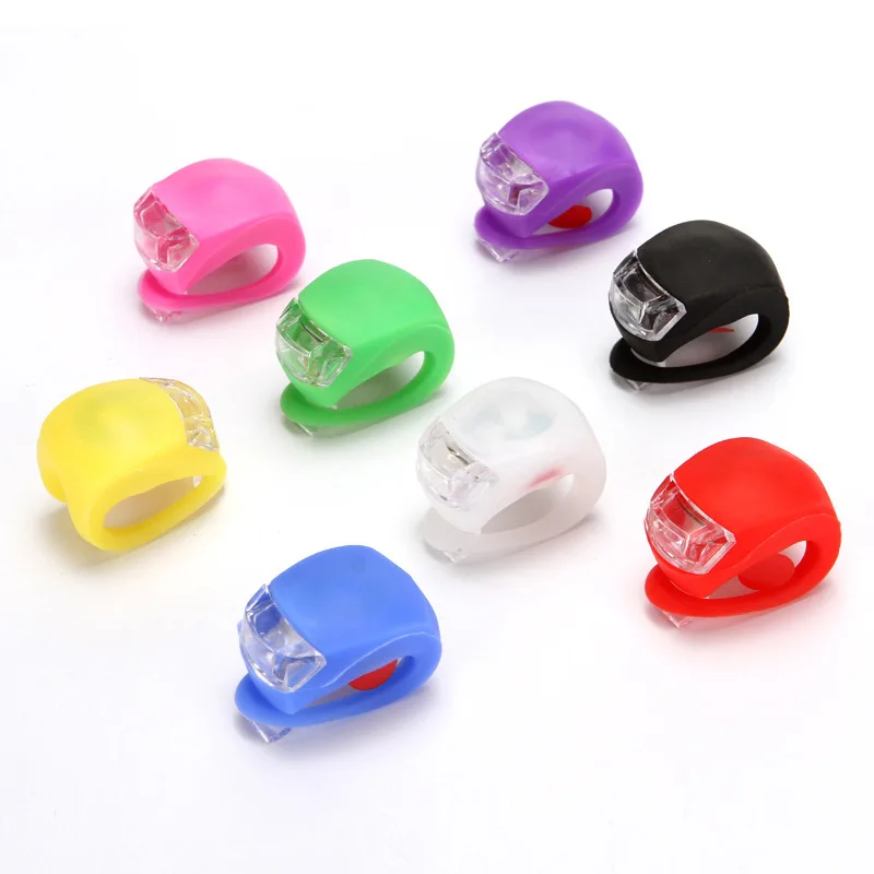 

Mini Portable Cheap ABS Silica Gel White Light & Red Flash LED Waterproof bike flashlight for Riding, Red/blue/black