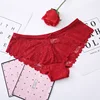 Manufacturers wholesale Sexy Lady's Lace Briefs Transparent Lace Pattern Package Buttocks Panties For Young Female