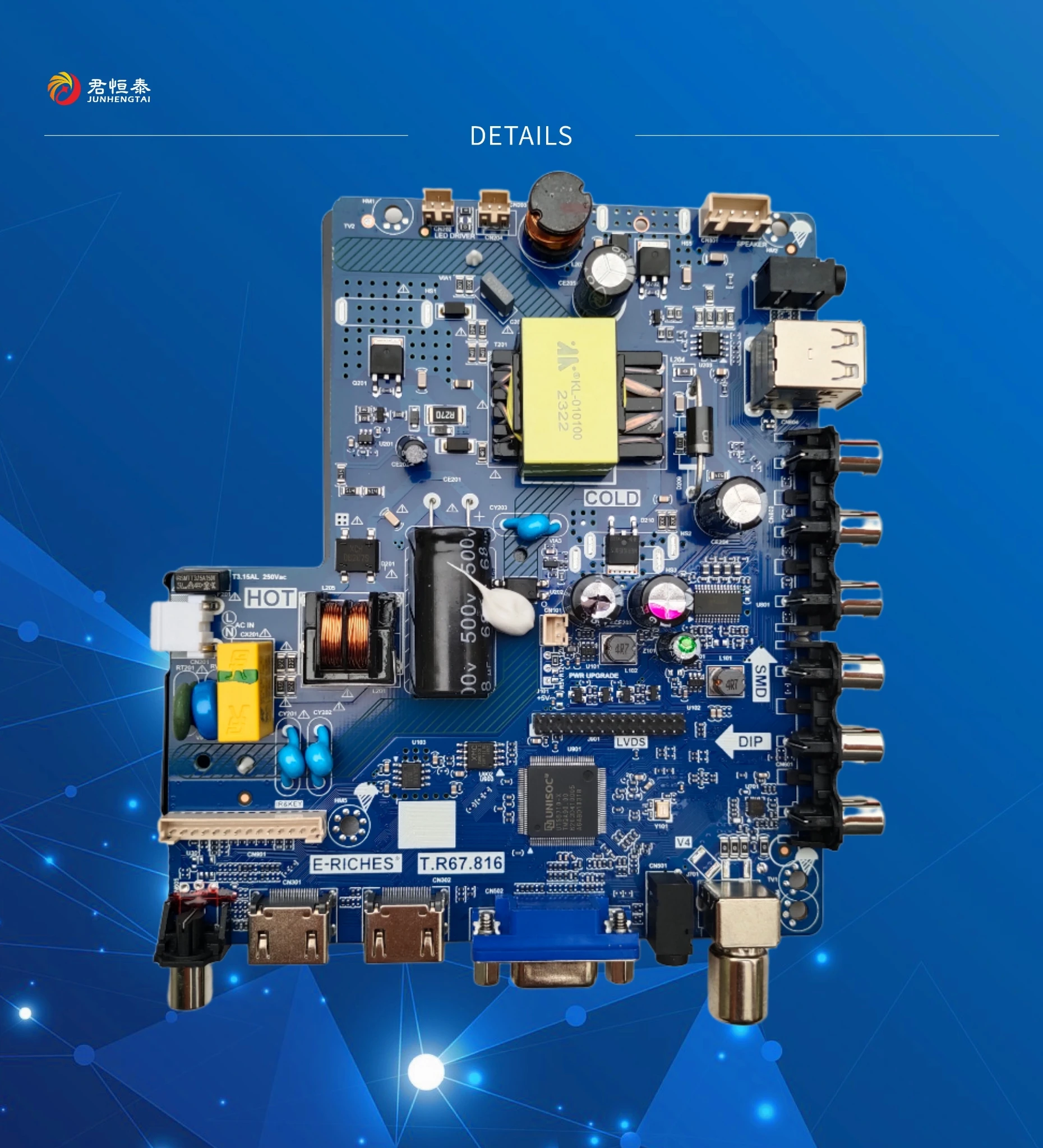 Universal Lcd Monitor Tv Main Board 1432 Inch Panel Modle Tr67.pb816