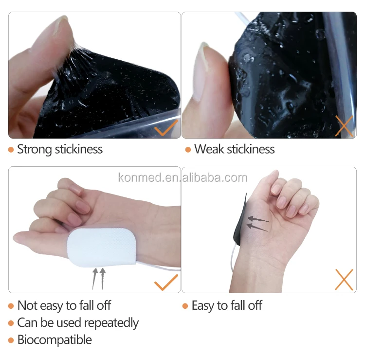 Electrode Wish Round Nonwoven Fabric Conductive Gel Electrodes With