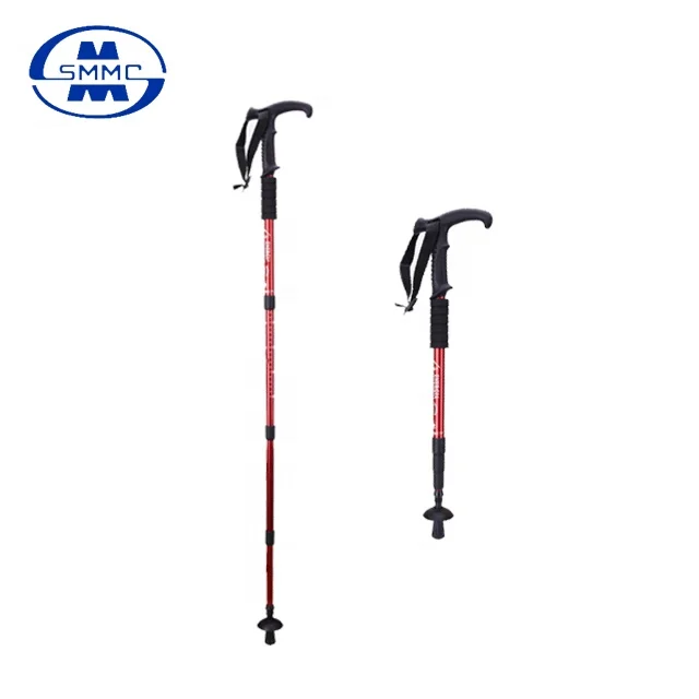 
4 Section Aluminum Hiking Trekking Pole Walking Stick 