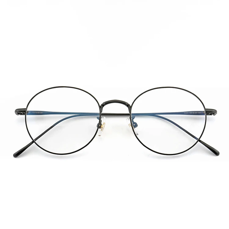 Pg0288 Korean Retro Round B Titanium Frame Glasses Optical Eyeglasses ...