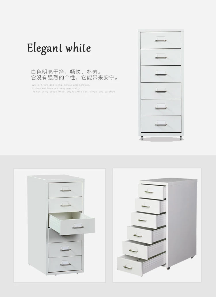 Helmer Gabinetes De Oficina Móvil Metal 6 Cajones De Almacenamiento De