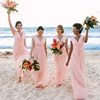 Simple Chiffon Patterns Beach Wedding Gowns Bridesmaid Dresses 2019