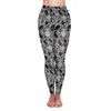 Halloween Devils Skull Hell Fire 3D Print Push Up Slim Tights Fitness Women Jogging GYM Yoga Pants Femme Sport Running Leggings
