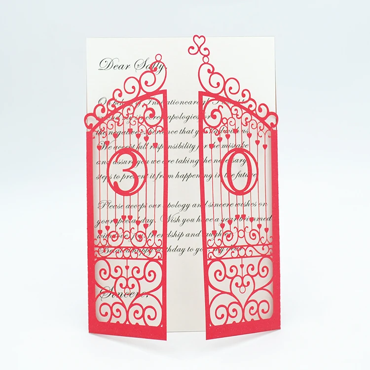 Navy blue personalized wedding invitations laser cut card