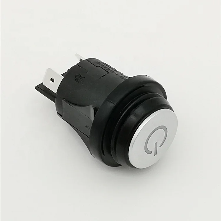 SAJOO Waterproof Push Button Switch OEM/ODM Electrical Safety 4 Pin IP65 240V Dual Led Spst Reset Switches With Special Symbols