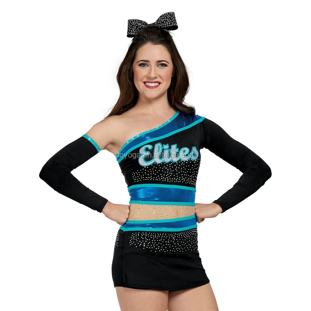 Glitter Metallic Girls Cheerleader Uniform Cheer Outfits Buy Glitter