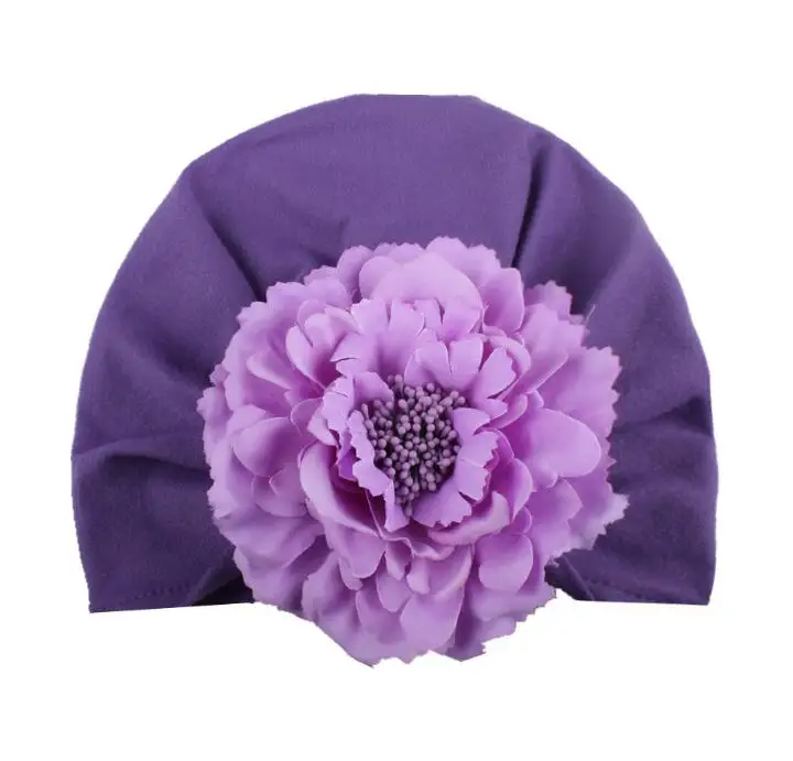 Gorro de flores para niña,gorro de algodón con la #Purple 