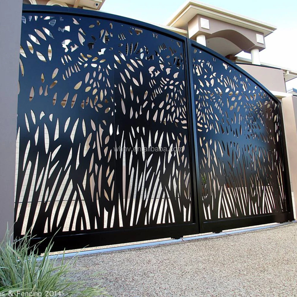 Decorative Laser Cut Metal Gate Perforated Driveway Gate Designs - Buy ...