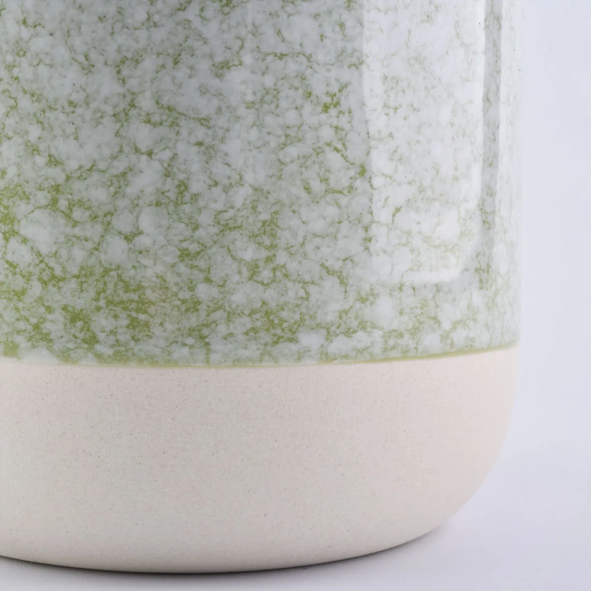sparkle ceramic candle jar