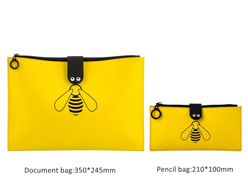 New Cute Waterproof A4 PU Document Bag File Bag