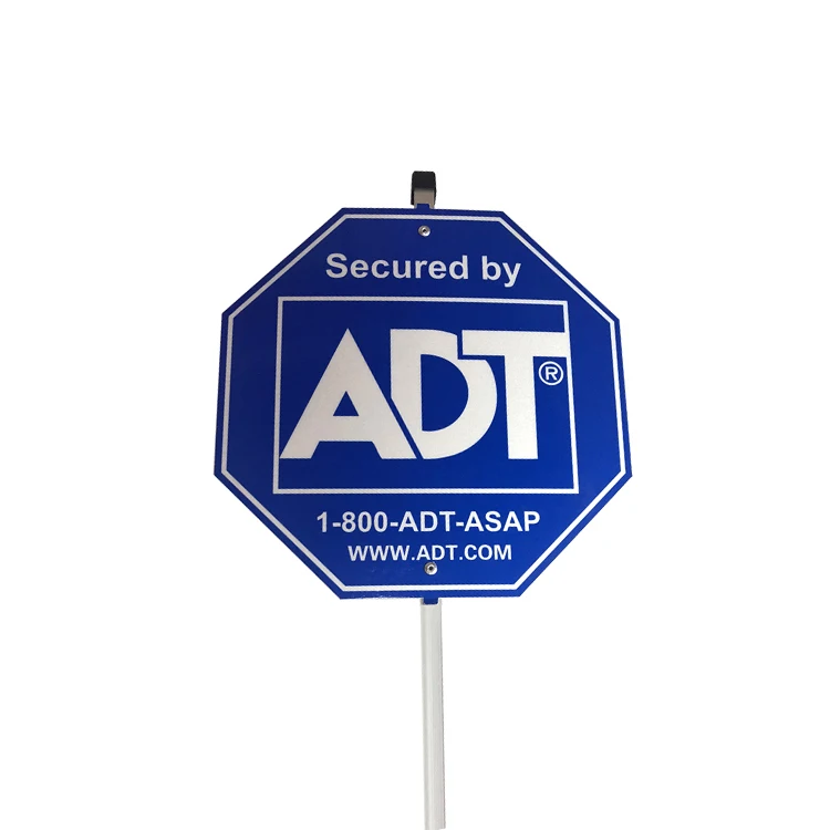 American Custom Adt Reflective Home Security Yard Sign With Stake Buy