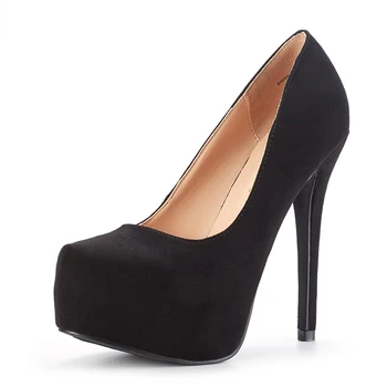 black leather pumps ladies