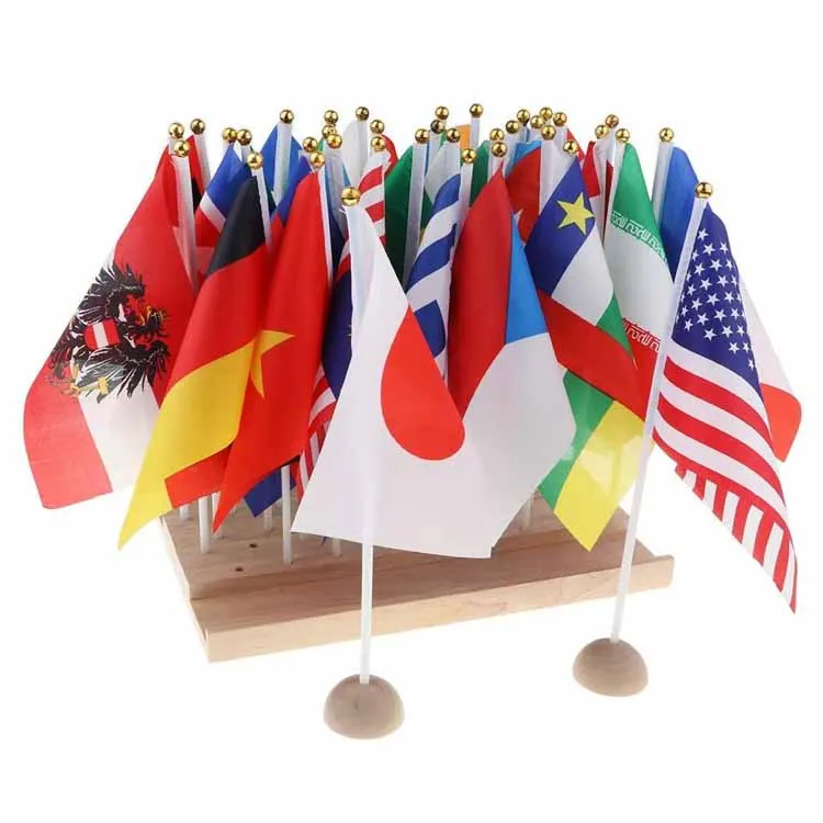 Montessori Toy Preschool Teaching Aids National Flags of 36 Countries 