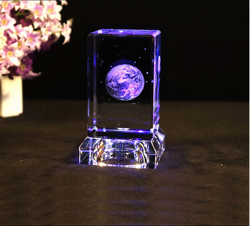 Mhf0093 High Quality Crystal 3d Laser Cube With Led/3d Laser Crystal Cube/3d Laser Engraved