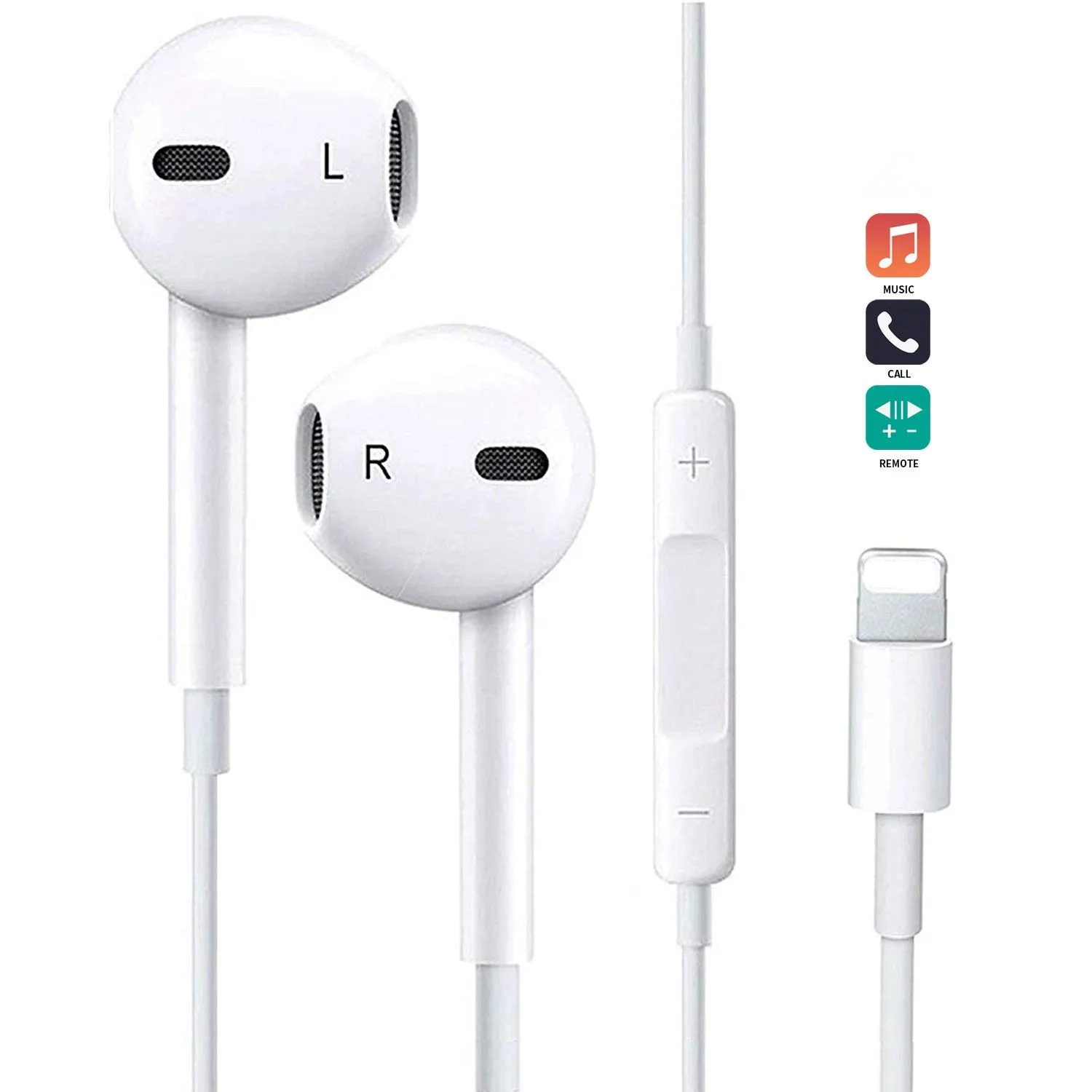 For Iphone Earphone Headphone,With Mic Earbuds Stereo Headphone And