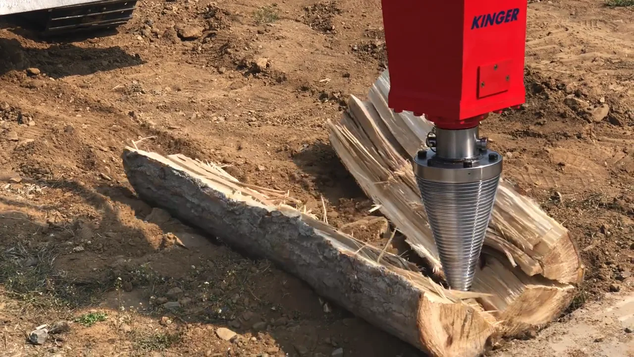 Firewood Hydraulic Screw Log Splitter For Skid Ssteer Tractor Wheel
