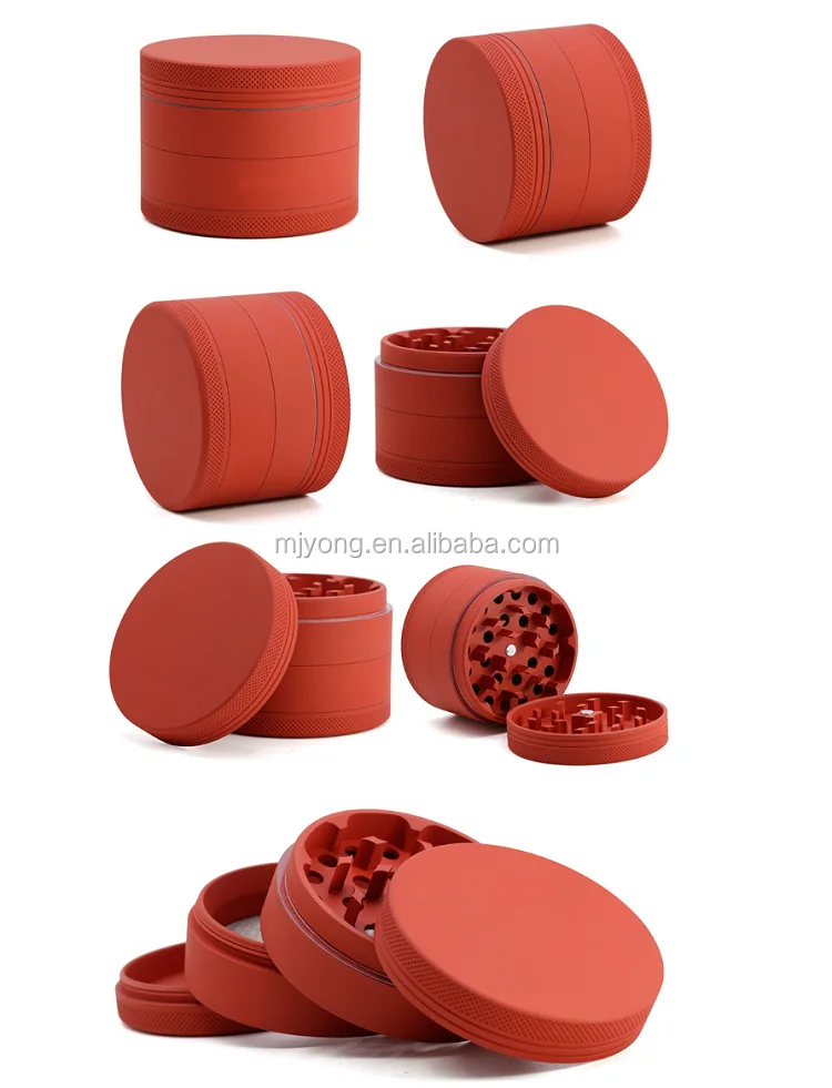 Wholesale 40mm 63mm Large Grinder Aluminum Grinder Silicone 63mm