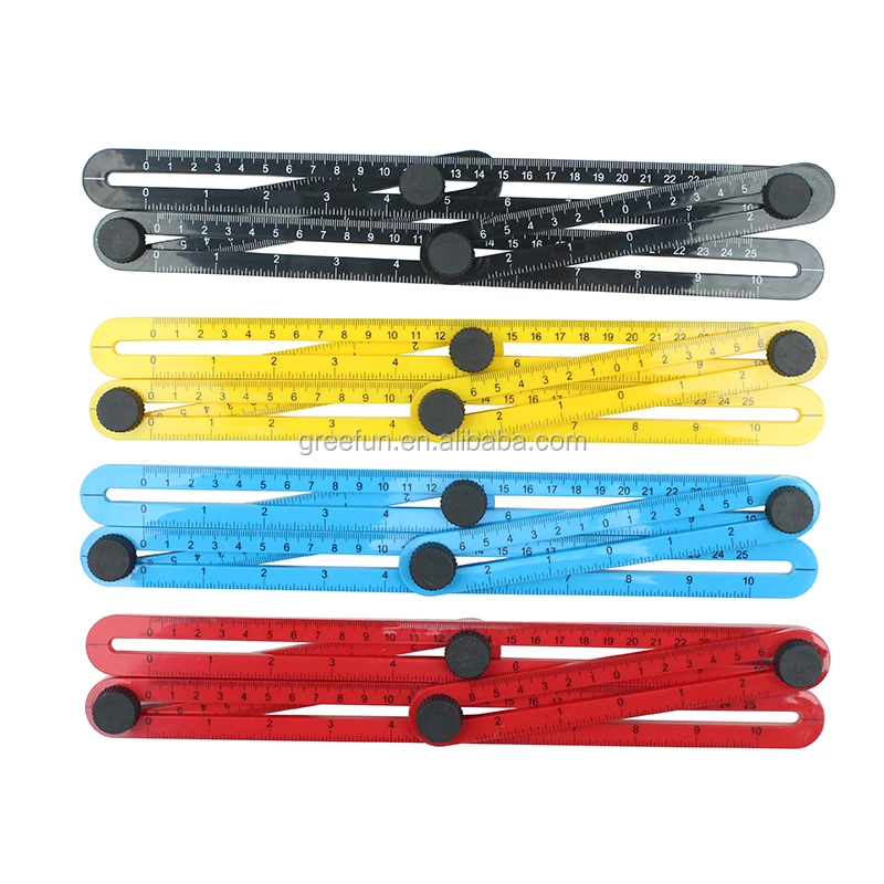 Metal Folding Ruler Angle Measurement Template Tools Aluminum Alloy