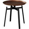 Nordic simple small coffee table iron balcony tea tray disc clubs side light luxury small size round copper table
