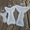 Crystal drop glue mermaid ocean series fish tail size baking sugar over gypsum mirror