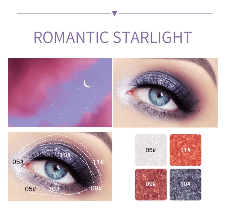 Domani Beauty Long Lasting Gold Custom Private Label Glitter Loose Pigment Cheap Red Makeup 11colors Single Eye Shadow Eyeshadow