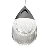 modern hotel home decoration clear glass rose gold chrome drum bottle waterdrop shaped chandeliers pendant lights modern