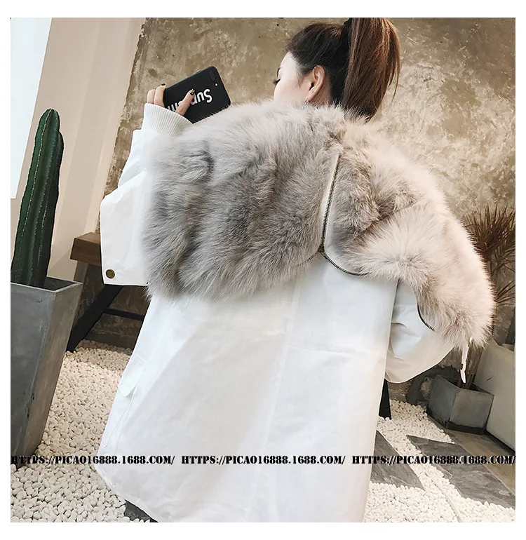 Manteau d hiver chaud en Fourrure de renard pour Femme Doudoune douchette avec duvet vetement de sexe veritable Alibaba