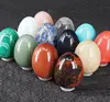 Wholesale natural semi-gem jade egg shape massage ball postpartum repair ball