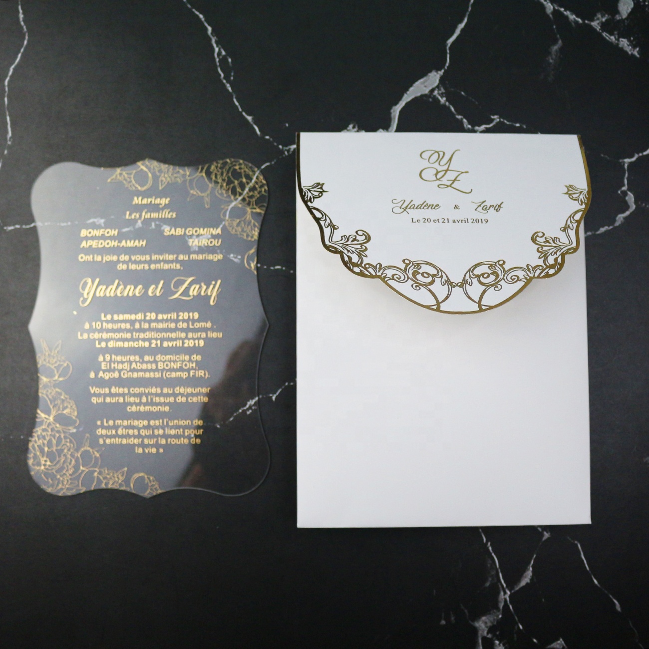 Paper & Party Supplies Acrylic Invites Clear Invitations Style 73