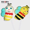 Animated yummy bee shape marshmallow lollipop