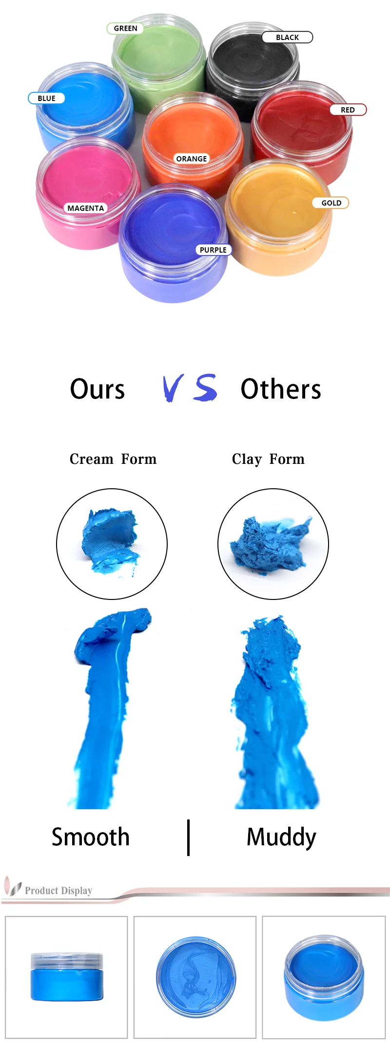 Oem Professional Factory Orange Hair Paint Wax 7 Color Dyeing Pink