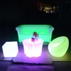 different designs of table /Modern design plastic lighted up led bar cocktail table for night club