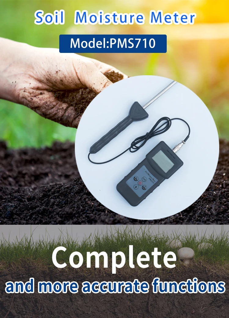 Portable Soil Moisture Meter Pms710 4 Digital Lcd (0.5%n+2) 5%-90%rh 0 ...