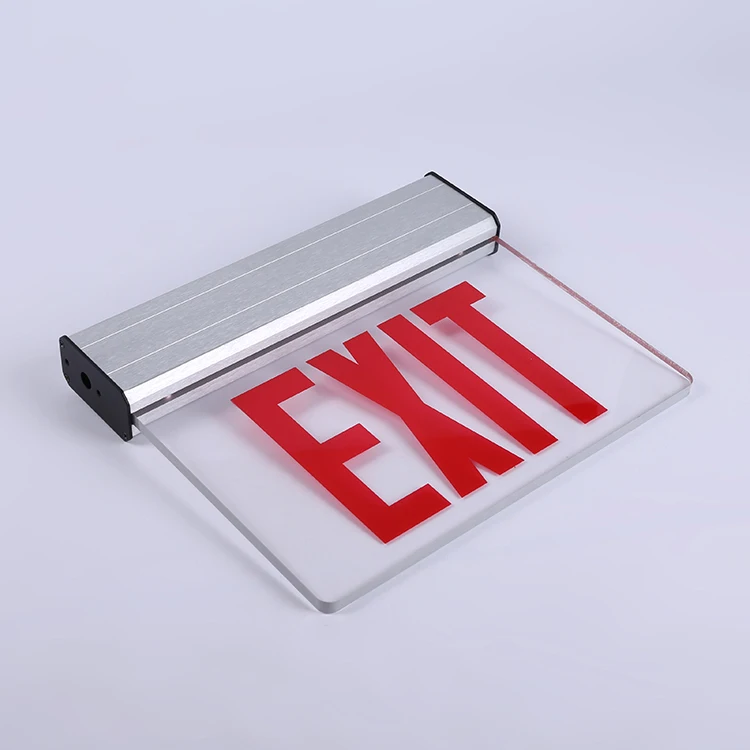 UL listed Edge-Lit led rechargeable emergency safety exit sign light