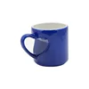 Personalized 11oz Custom Blank Ceramic Mug Heat Sensitive Heart Shape Handle Ceramic Couple Magic Cup For Sublimation