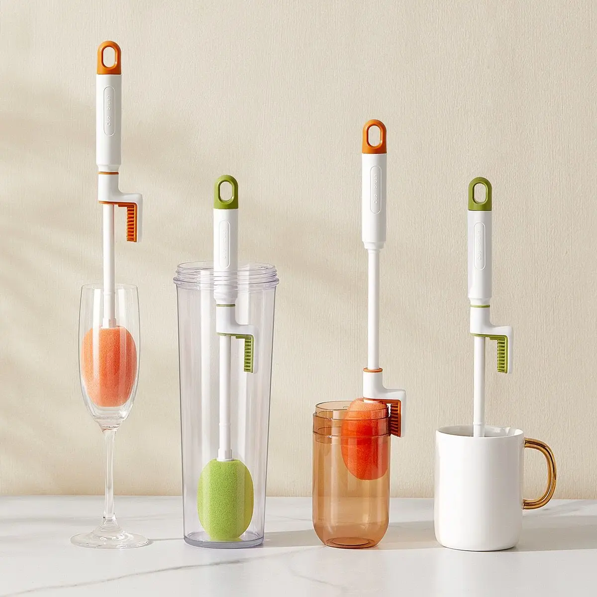 Three In One Cup Brush Cleaning And Washing Tool Long Handle Multifunctional Insulated Cup Milk