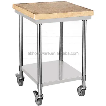 Simply Stainless Steel Chopping Working Table With Wheels