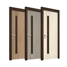 Modelos de portas de madeira exteriores brancas personalizadas com acabamento em superf&iacute;cie